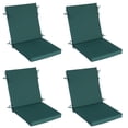thumbnail image 1 of Goodgoods 21" x 42" Outdoor Dining Chair Cushions, 4-Pack Water & Fade Resistant Patio Cushions with Ties, Dark Green, 1 of 7