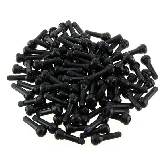 Goodhd 10/20/50/100PCS Universal TR414 Snap-In Black Rubber Tire Valve Stems Short Rod