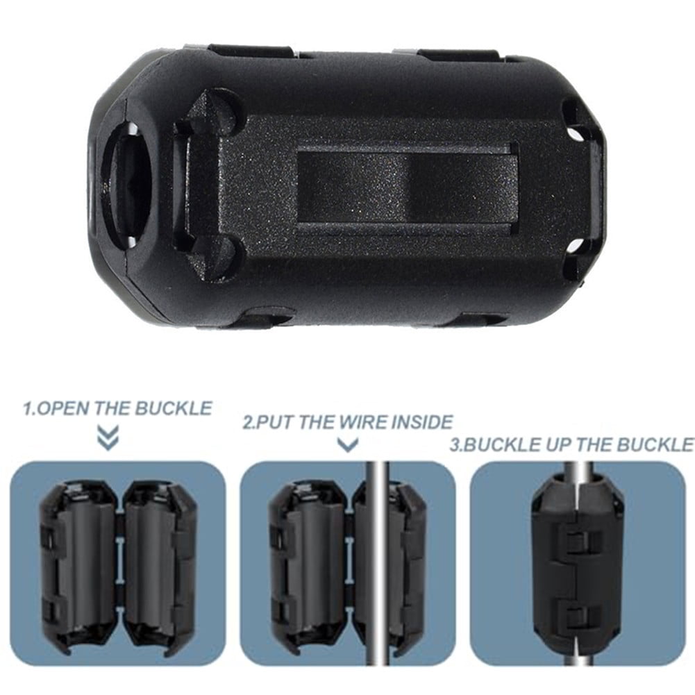 Goodhd 10 Pcs Ferrite Ring Ferrite Noise Suppressor Cable Clip 7Mm ...