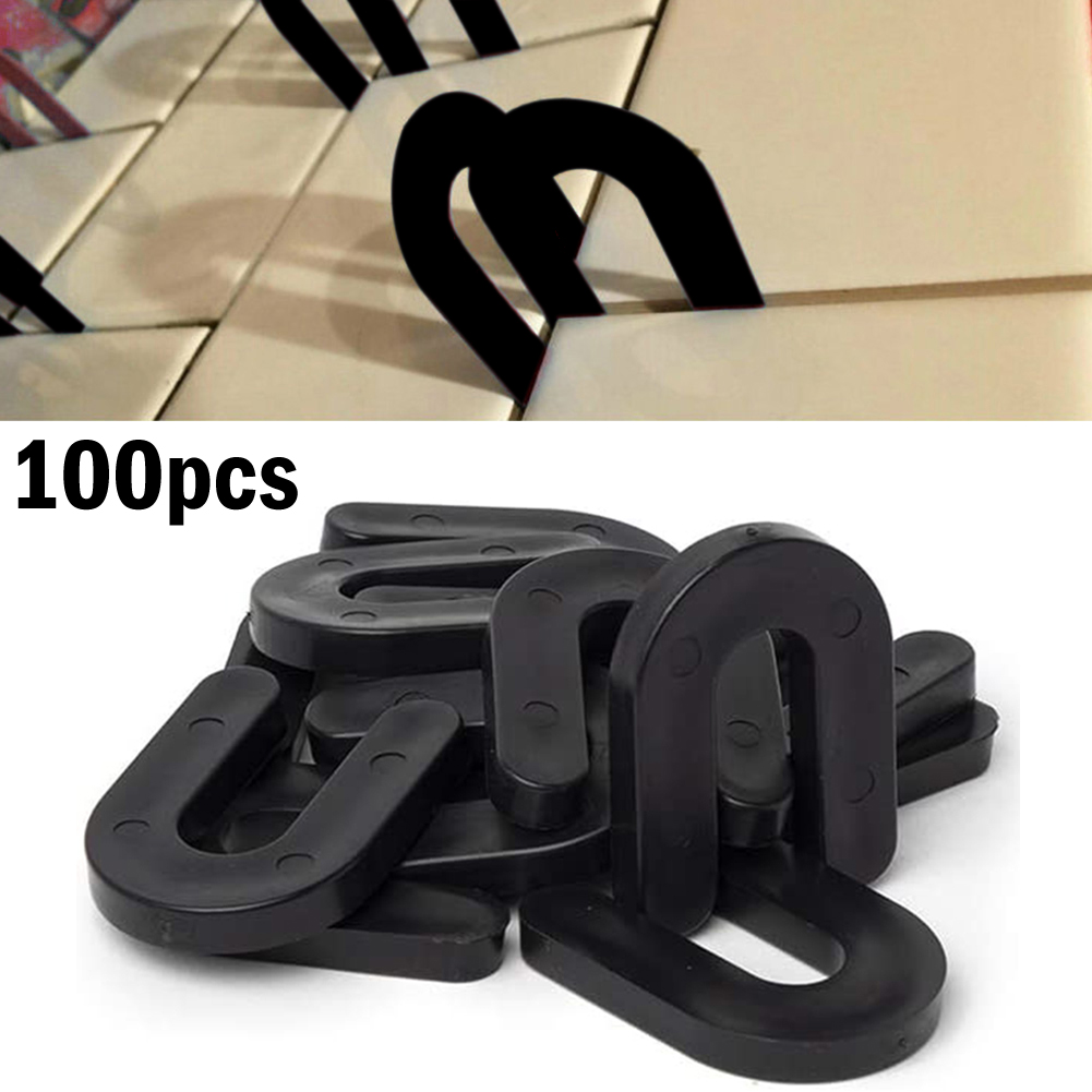 Goodhd 100Pcs Ushaped Horseshoe Shims Tile Spacers PP Level Wedges