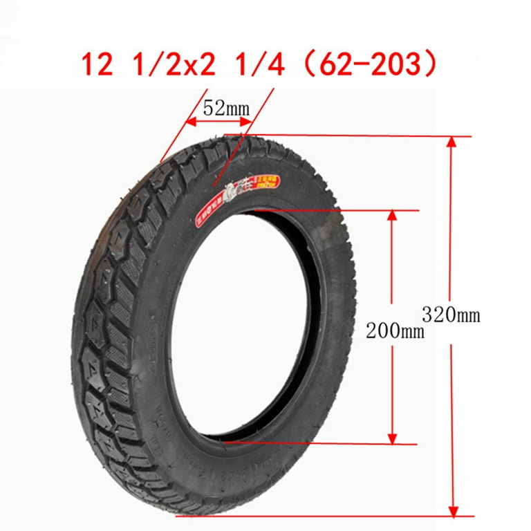 12 Inch Inner Tube & Tyre 12 1/2x2 1/4(62-203) For E-Bike Scooter 12.5x2.50  Tire