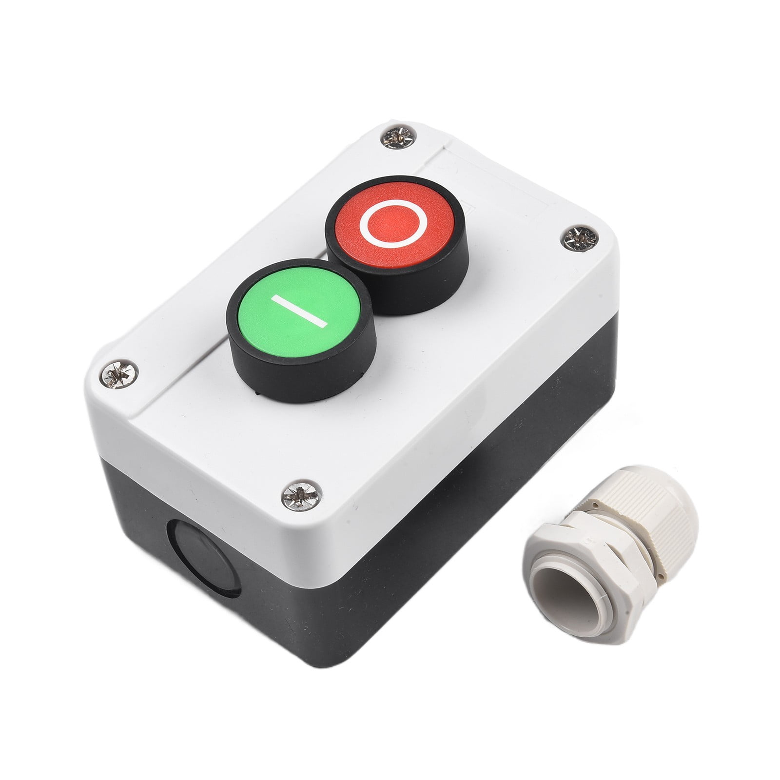 Goodhd 1Pc Push Button Station Switch With Box Momentary Reset 2 ...
