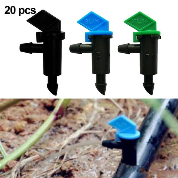 Goodhd 20 Pcs Good Quality Drip Emitters Flag Dripper For Efficient Garden Irrigation,Black