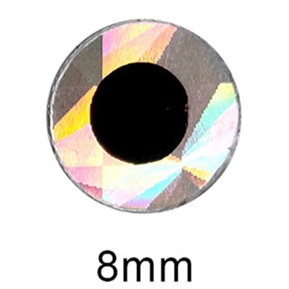 Goodhd 2D Flat Fishing Lure Eyes Tape 4/5/6/8mm Flat StickOn Fishing