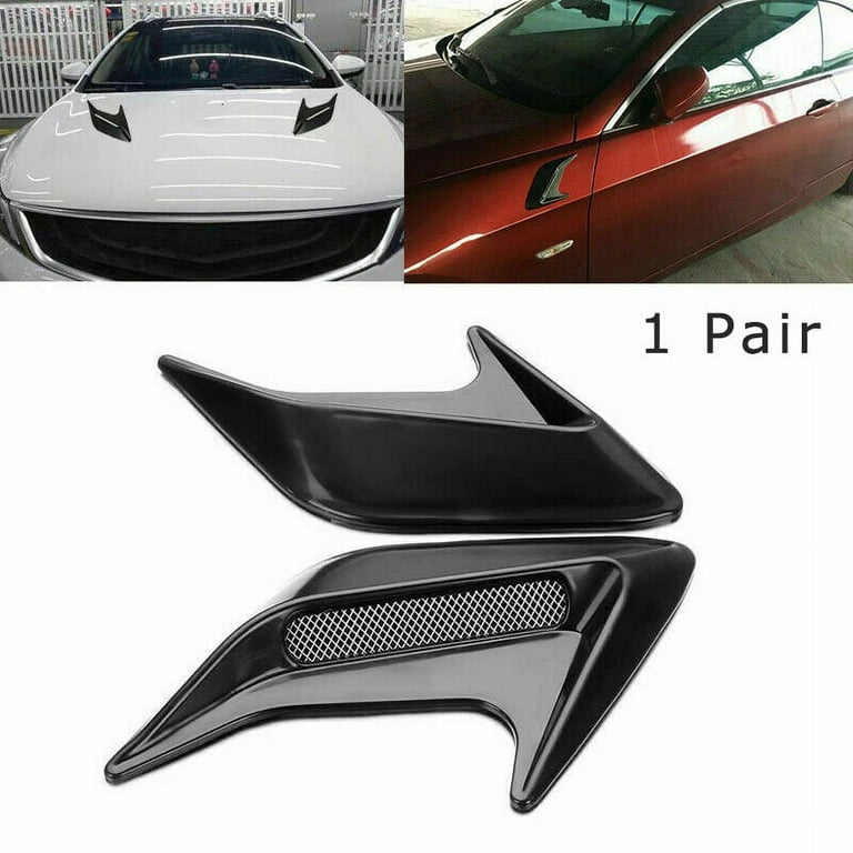 Car Hood Stickers Black Universal Side Air Intake Flow Vent Cover