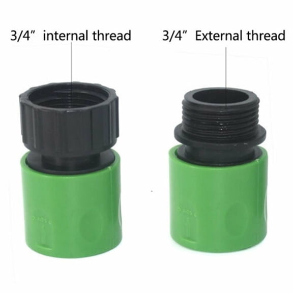 Goodhd 3/4" Female And Male Hose Pipe Fitting Kit Garden Water Adaptor Quick Connector
