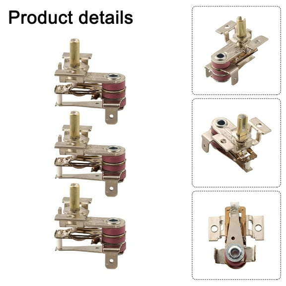 Goodhd 3Pcs Temperature Switch Professional Heating Thermostat Adjustable Ac 250V 16A