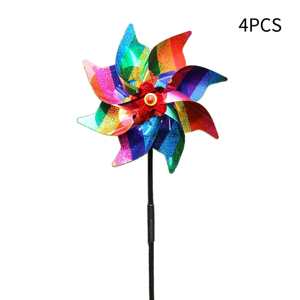Goodhd 4* Bird Repellent Windmill Reflective Pinwheel Bird Protection