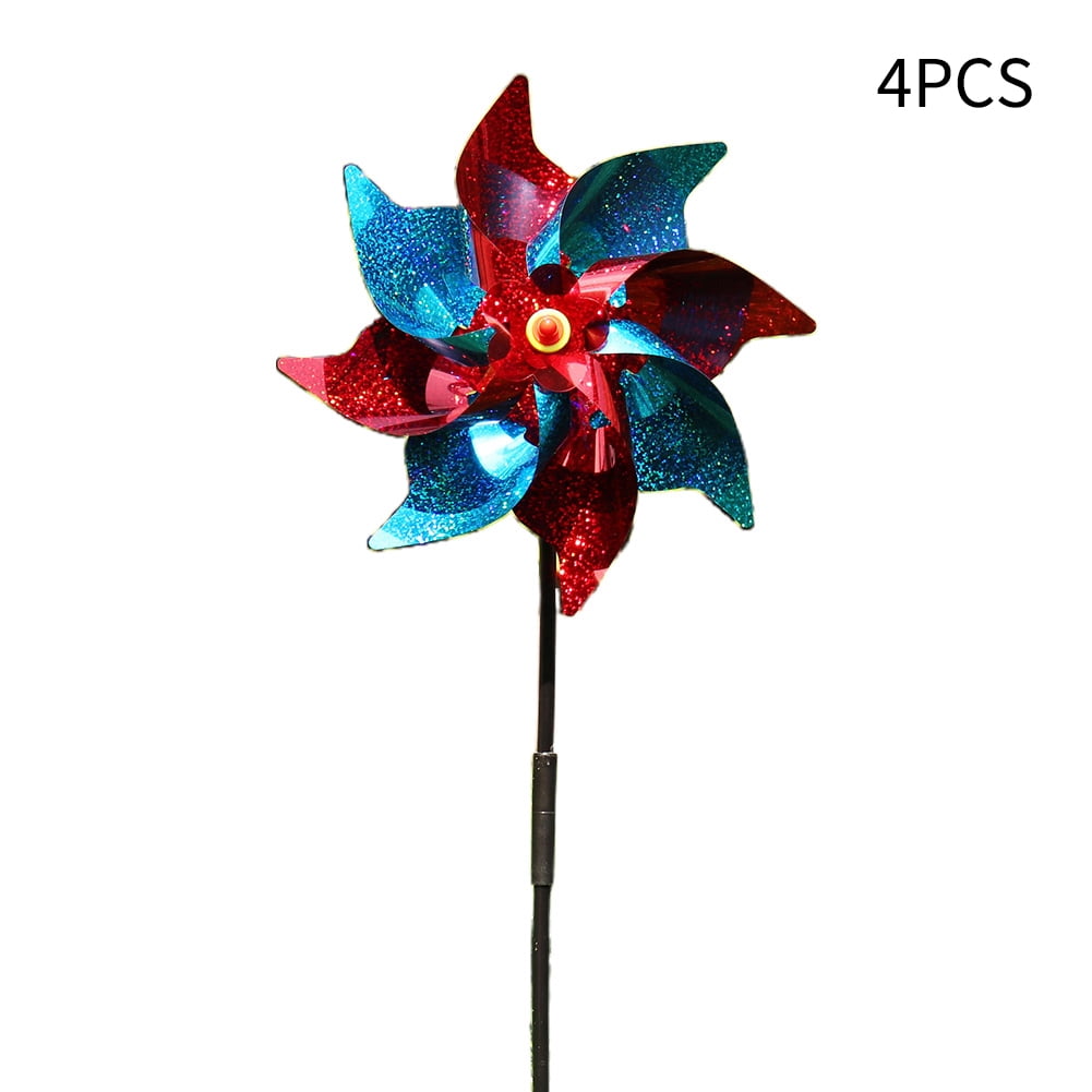 Goodhd 4* Bird Repellent Windmill Reflective Pinwheel Bird Protection