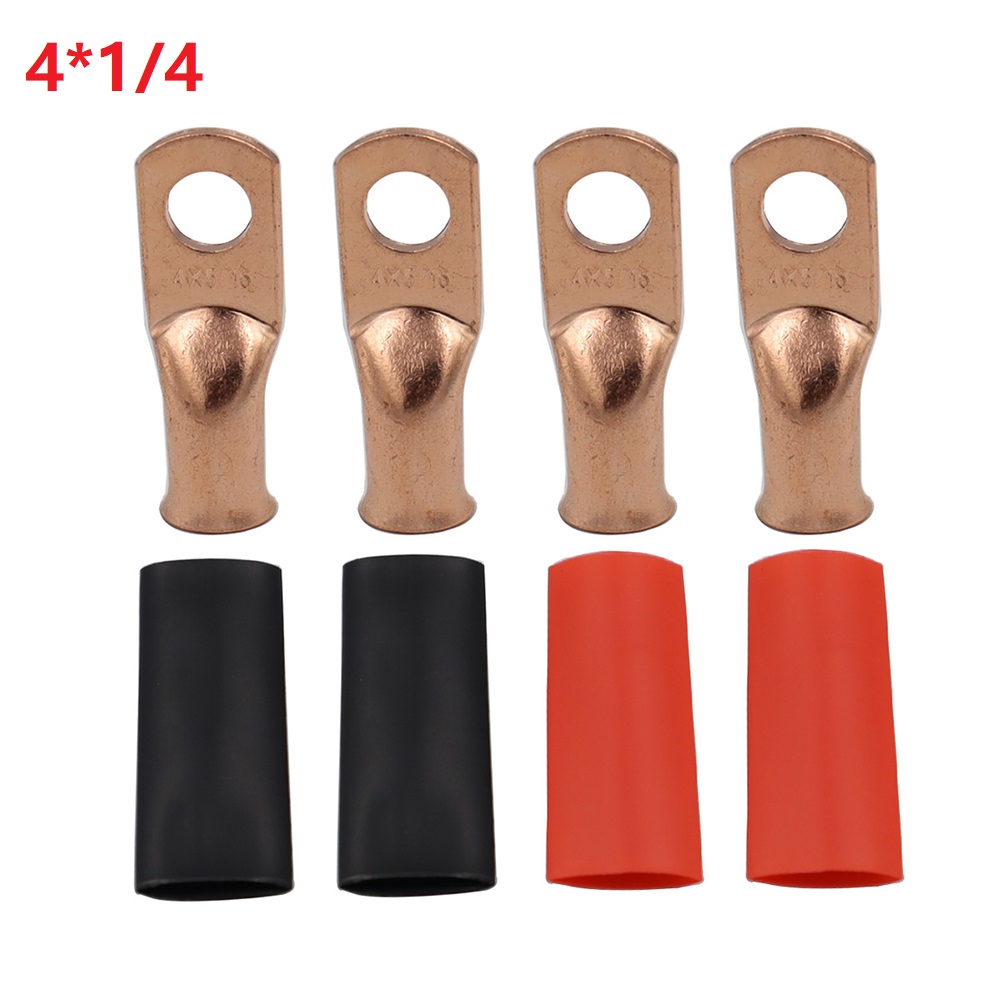 Goodhd 4AWG Wire Lugs Copper Cable Lugs Battery Terminal Connectors