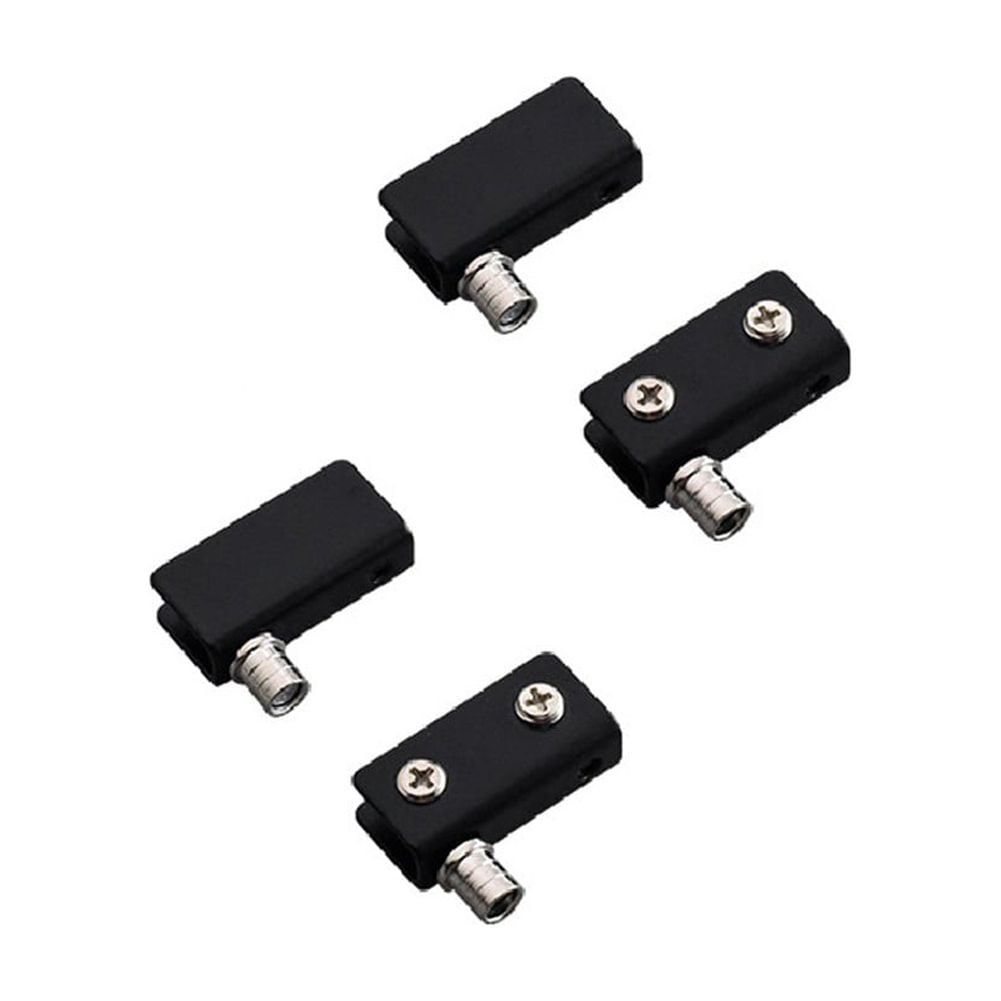 Goodhd 4PC Black Glass Door Hinges Stainless Steel Pivot Hinge