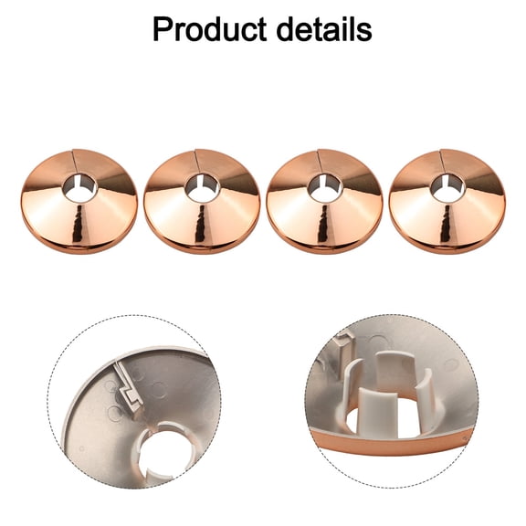 Goodhd 4Pcs Radiator Pipe Covers, Adjustable 15Mm Pipe Collars Easy To Install Covers