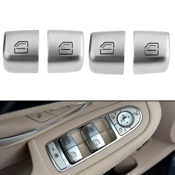 Goodhd 4X Window Switch Repiar Buttons For Mercedes C300 C63 C350 Glc300 C-Class