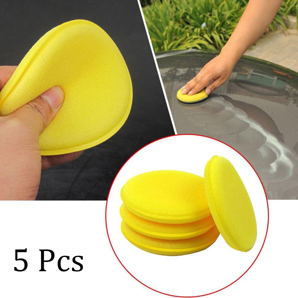 Goodhd 5 PCs Sponges Detailing Polish Car Applicator Wax Waxing Foam