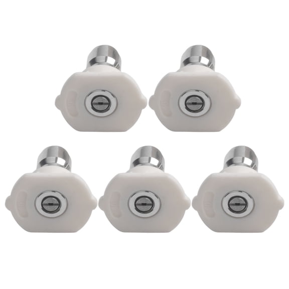 Goodhd 5 Power Pressure Washer Spray Nozzle Tips 1/4 Quick Connection White 40 Degree