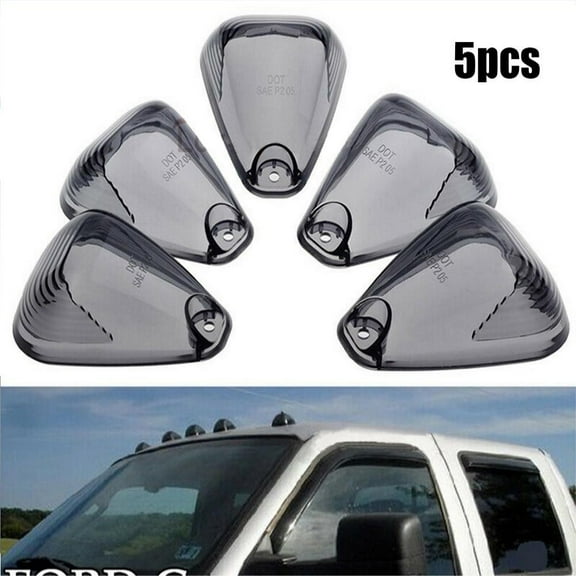 Goodhd 5 Smoke Cab Roof Running Marker Light Cover Lens ford F-250 F-350 Super Duty