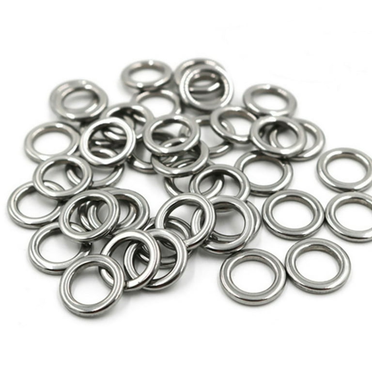 Goodhd 50 Fishing solid Stainless Steel Seamless Snap Split Rings