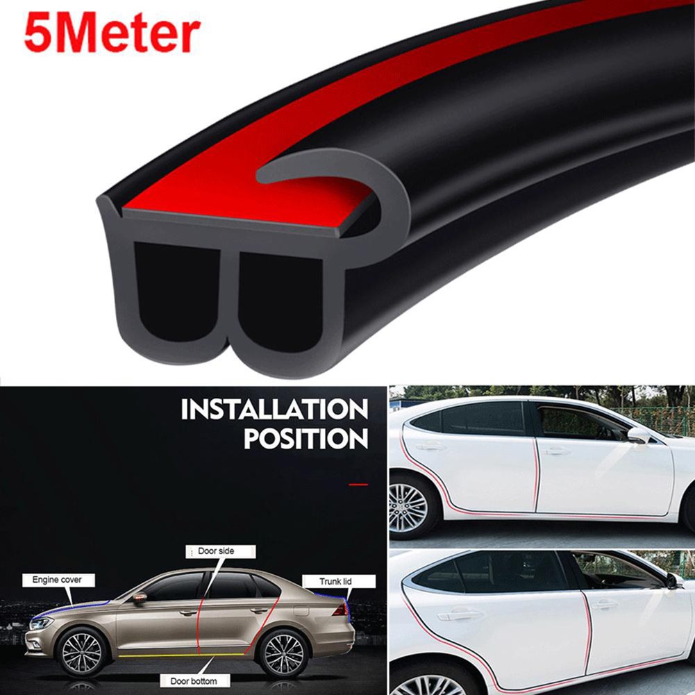 Goodhd 5M Rubber Seals Car Door Trunk Edge Guard Molding Trim