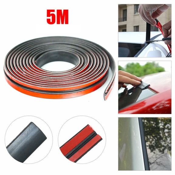 Goodhd 5m Car Windshield Roof Rubber Insulation Seal Strip Edge Protector Sealing Trim
