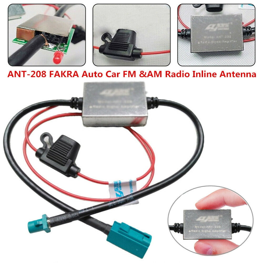 Goodhd 5th ANT208 FAKRA Car 12V FM&AM Radio Inline Antenna Signal