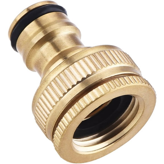 Goodhd Brass Hose Tap Connector Adaptor for 1/2'' & 3/4'' Faucets