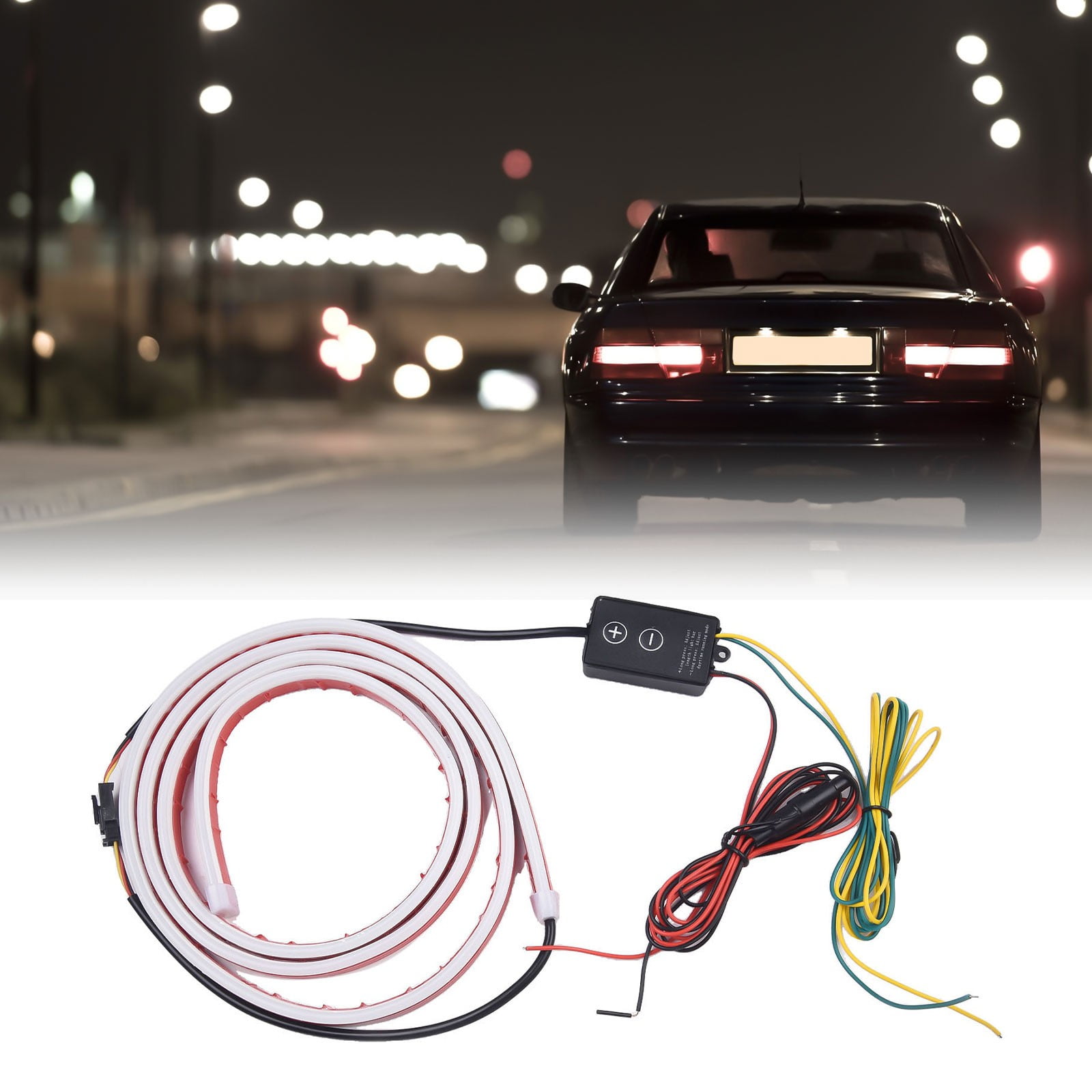 1.8m Car Hood LED Daytime Running DRL Light Strip Flexible Lamp White For Ford E - Foto 7