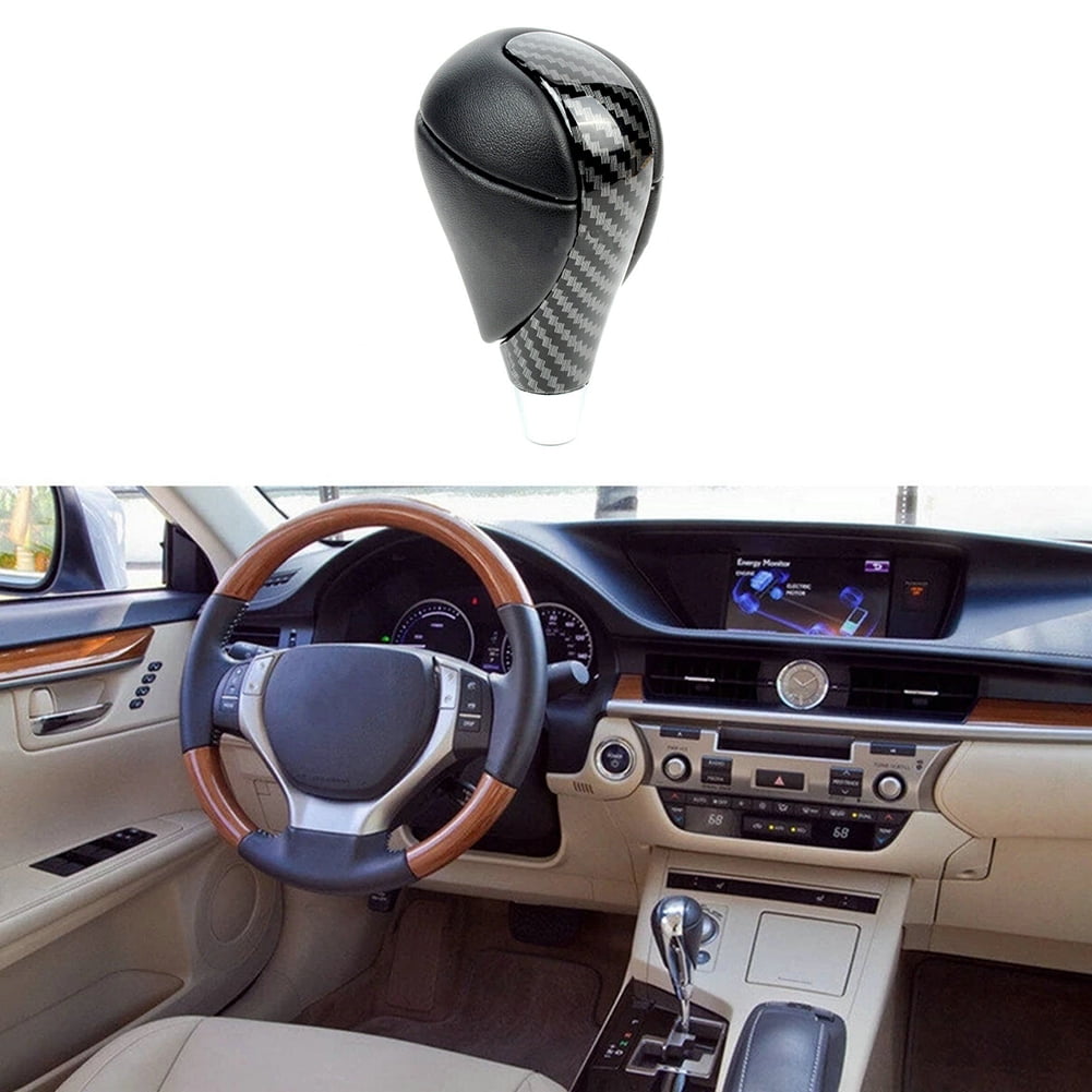 Goodhd Carbon Fiber Leather Automatic Gear Stick Shift Knob For Lexus