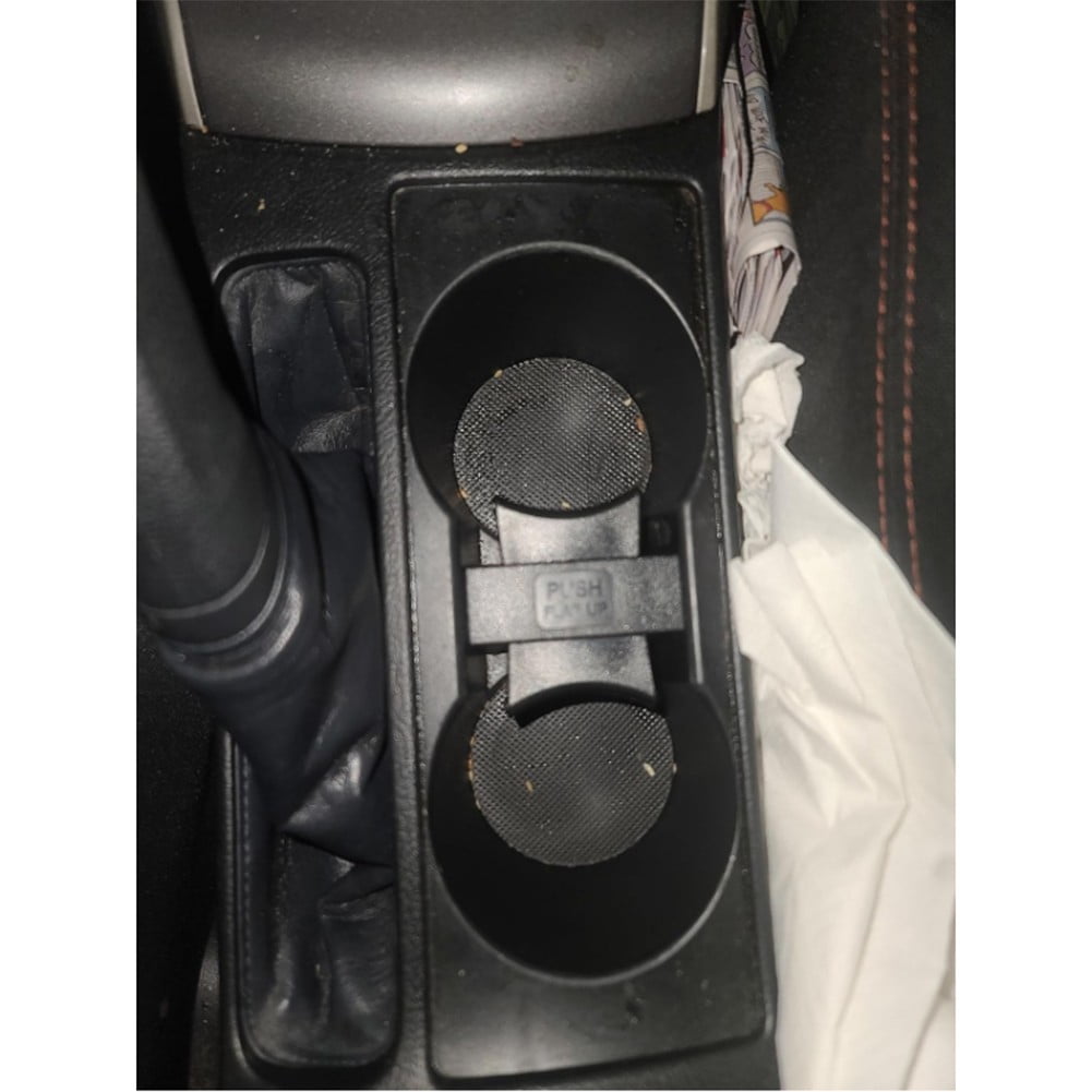 Black Center Console Cup Holder Insert For 2009-2013 Toyota Corolla - Organizer Divider
