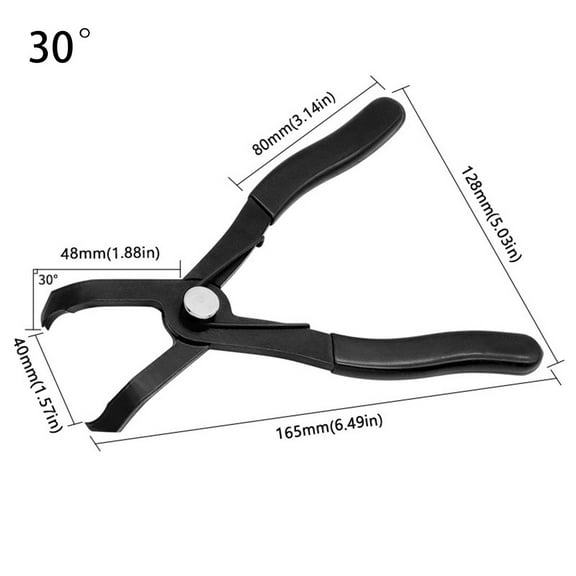 Goodhd Disassembly Pliers 30 Or 80 Degree Angled Pliers Easily Remove For Automobile Black 30°