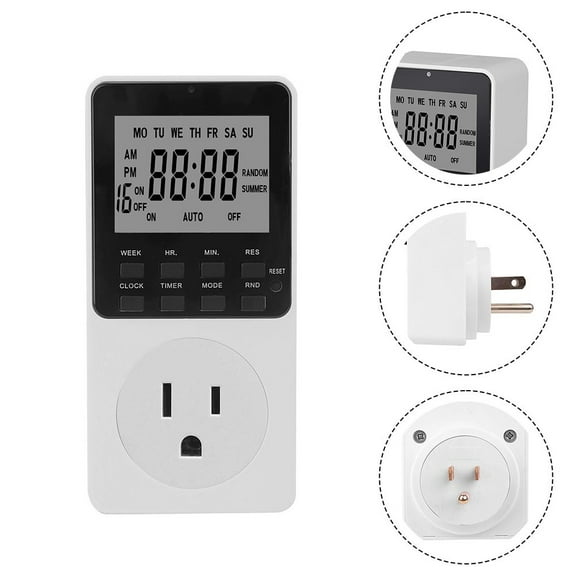 Goodhd Electronic Time Switch Time Socket Outlet 110V Programmable Time