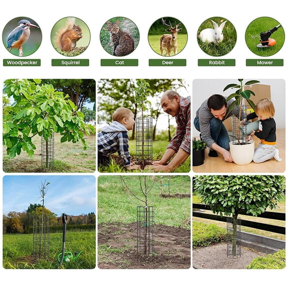 Goodhd Enhanced Tree Trunk Protection: Guards With Metal Stakes, Easy A