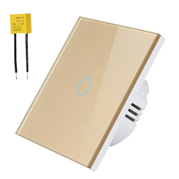 Goodhd For Tuya Smart Light Switch 1 Gang, Wifi Smart Touch Wall Switch With Capacitor-Gold