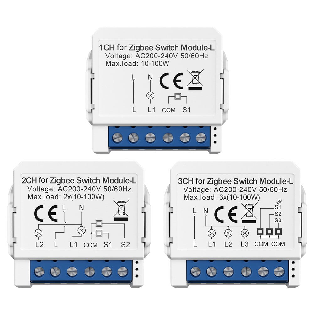 Goodhd For Zigbee 3.0 Single Fire On/Off Switch 1/2/3/Way Light Switch ...