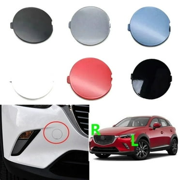 Goodhd Front Bumper Tow Eye Hook Cap Trailer Hauling Lid Cover For Mazda For Cx-3 2014-2023,White,Left