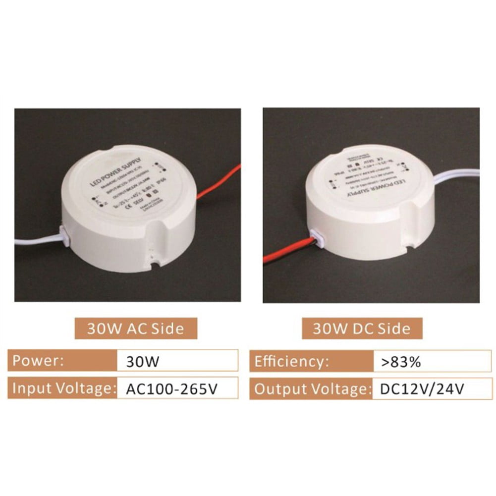 Goodhd Led Transformer 12V/24V 30W Mini Ring Ac To Dc Led Transformer ...