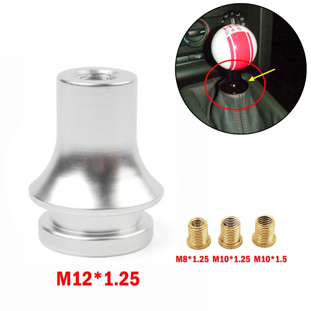 Goodhd M12x1.25 Car Manual Gear Shift Knob Boot Retainer Adapter+3 Size