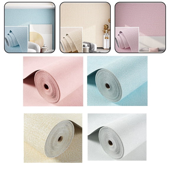 Goodhd Moisture-Proof Wall Stickers Self-Adhesive Waterproof Noise-Proof Wallpaper-Blue