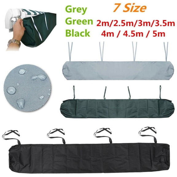 Goodhd Outdoor Patio Awning Storage Bag Rain Weather Dust Cover Waterproof Protector,Grey 3.5M