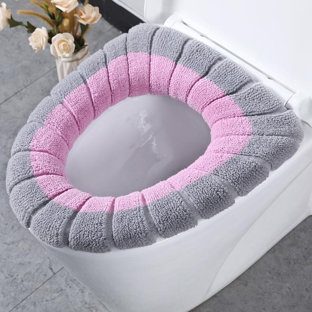 Goodhd Soft Thicker Warmer Stretchable Washable Toilet Seat Cover