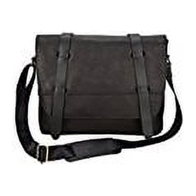 Goodhope Columbian Leather 15 Laptop Messenger Bag Black