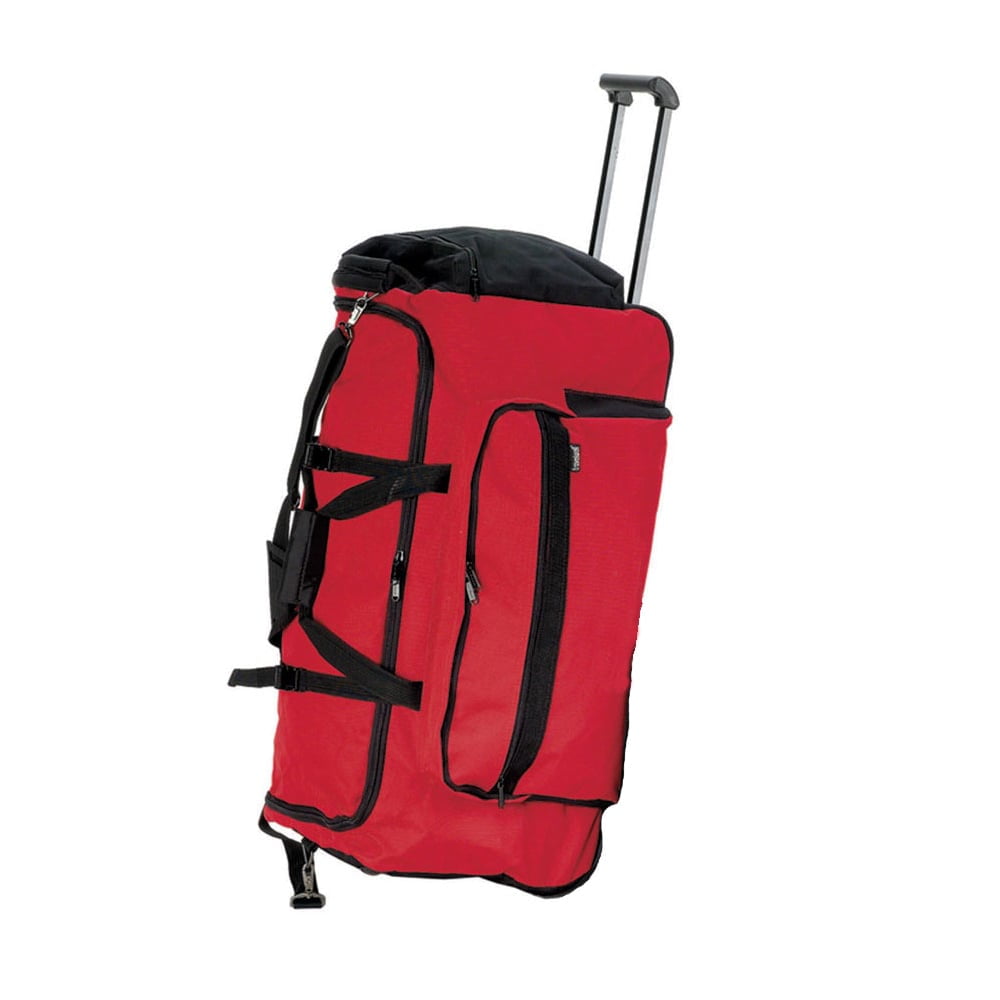 Goodhope Red Polyester 30inch Rolling Duffel Bag