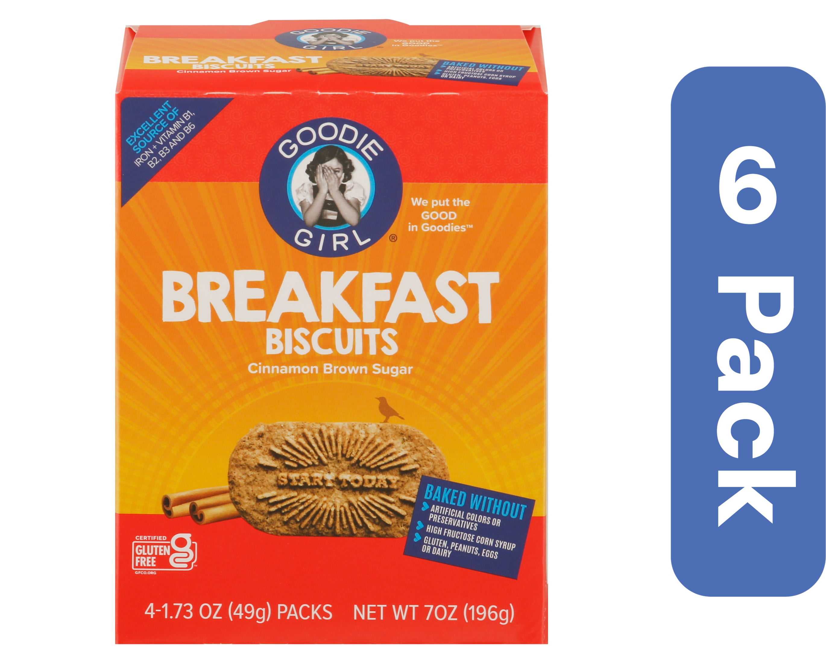 Goodie Girl Breakfast Biscuits, Cinnamon Sugar, Gluten Free, 7 oz