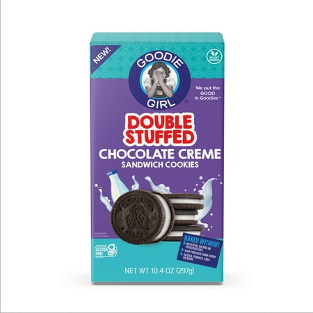 Goodie Girl Gluten Free Double Stuff Chocolate Crème Sandwich Cookies, 10.4 oz Box