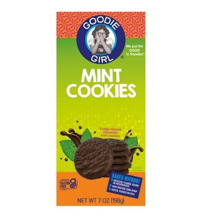 Goodie Girl Mint Cookies - Gluten-Free, Peanut-Free, No High Fructose Corn Syrup, 7 oz