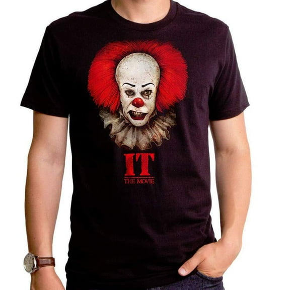 Goodie Two Sleeves Men's Creepy Clown Painting With Logo Slim-Fit Graphic Shirt