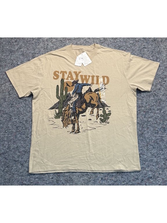 Goodie Two Sleeves Stay Wild Cowboy Rodeo T-Shirt