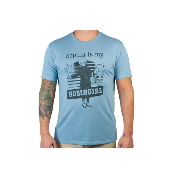 Goodie Two Sleeves The Golden Girls 'Sophia Is My Homegirl' Men's T-Shirt Light Blue | Large Male