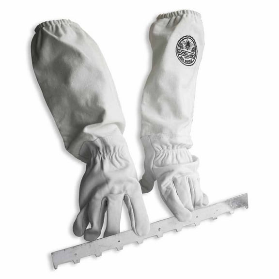 Goodland Bee Supply GL-GLV-SPCR-LG Natural Cotton and Sheepskin Beekeeping Gloves & Beehive Frame Spacer (Large)