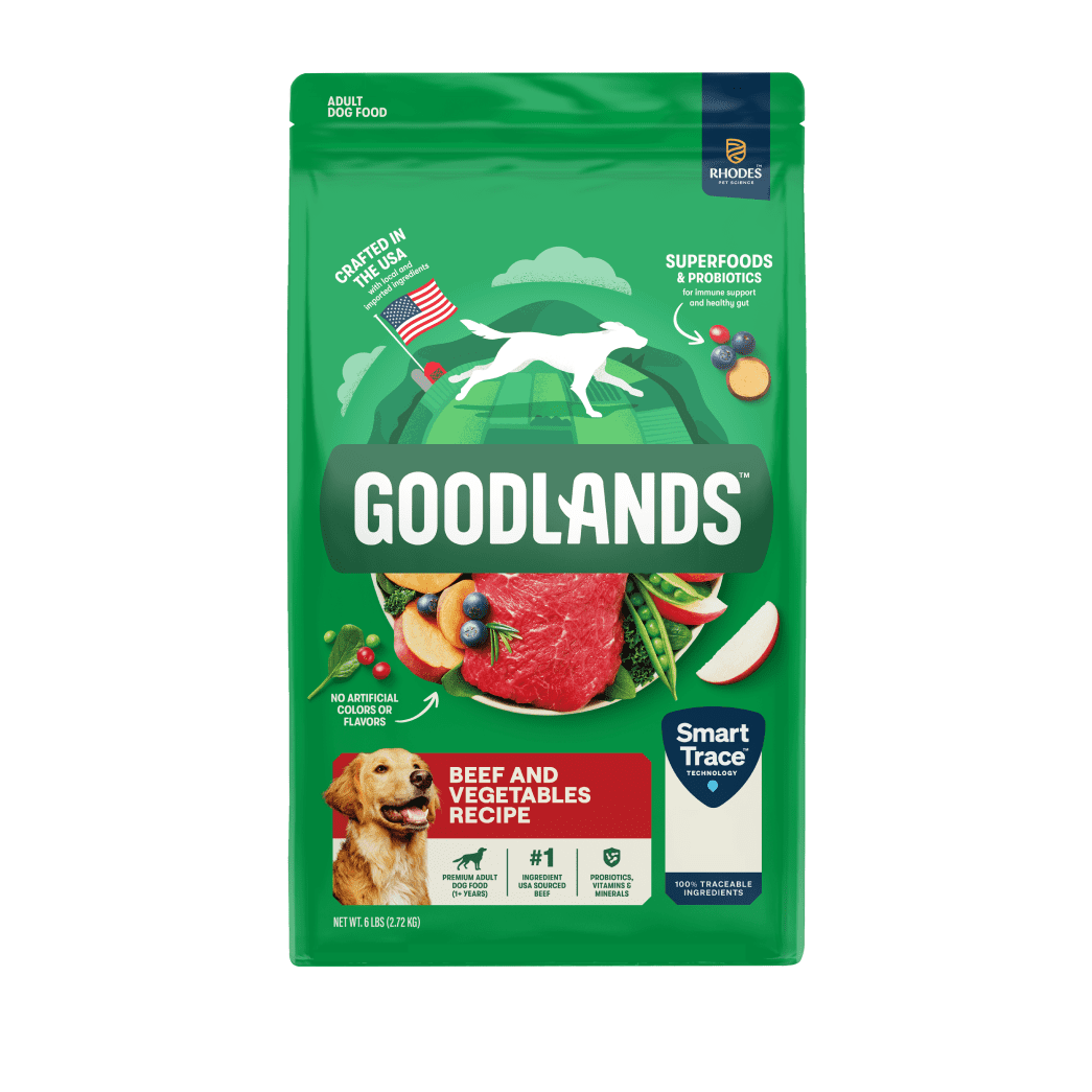 Goodlands Dry Dog GrassFed Beef & Vegetables Recipe, 6 lb Bag