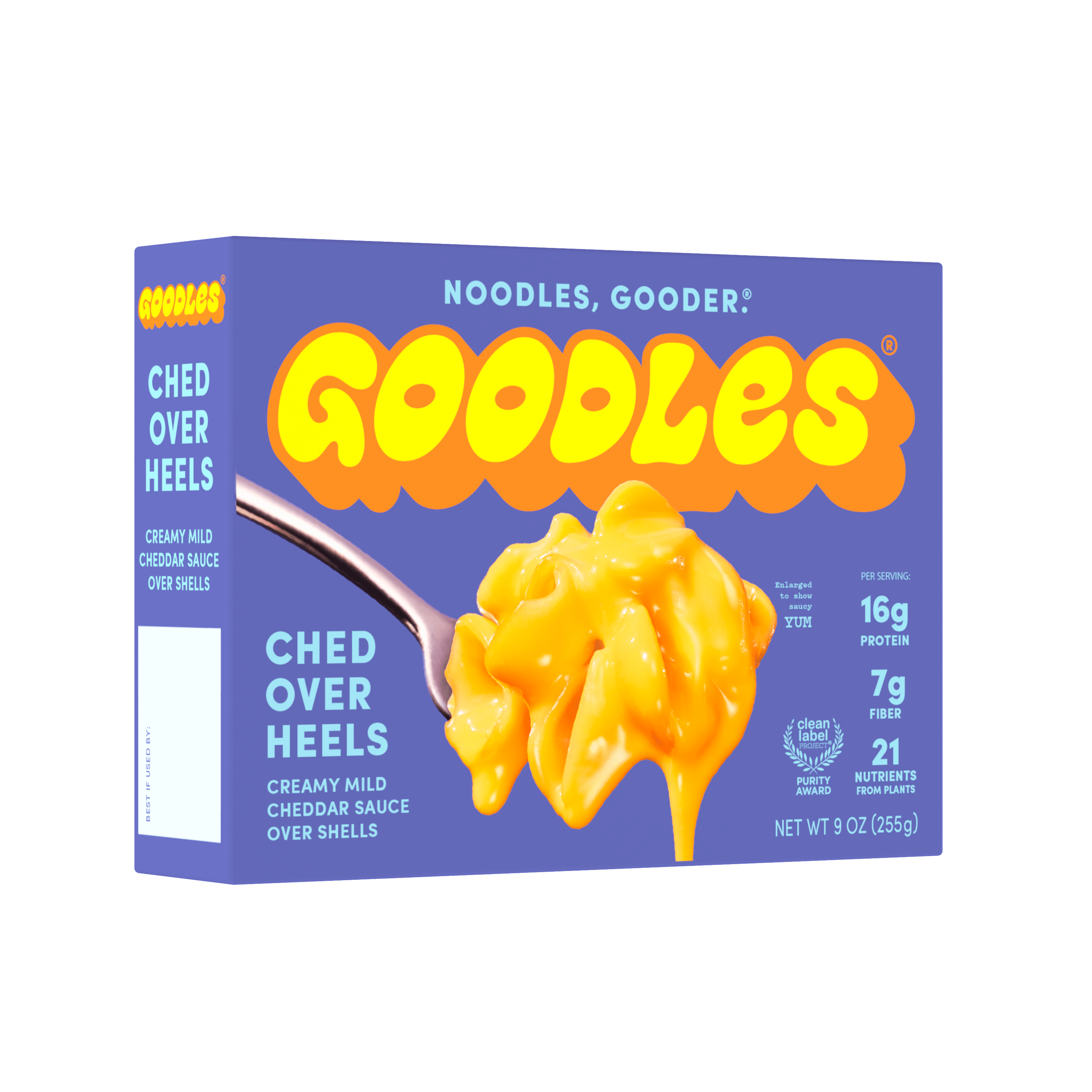 Goodles Deluxe Ched Over Heels Liquid Mac & Cheese, Mild Cheddar, Shells, Shelf Stable, 9 oz; Brand: GOODLES; Product Type: Packaged Meals